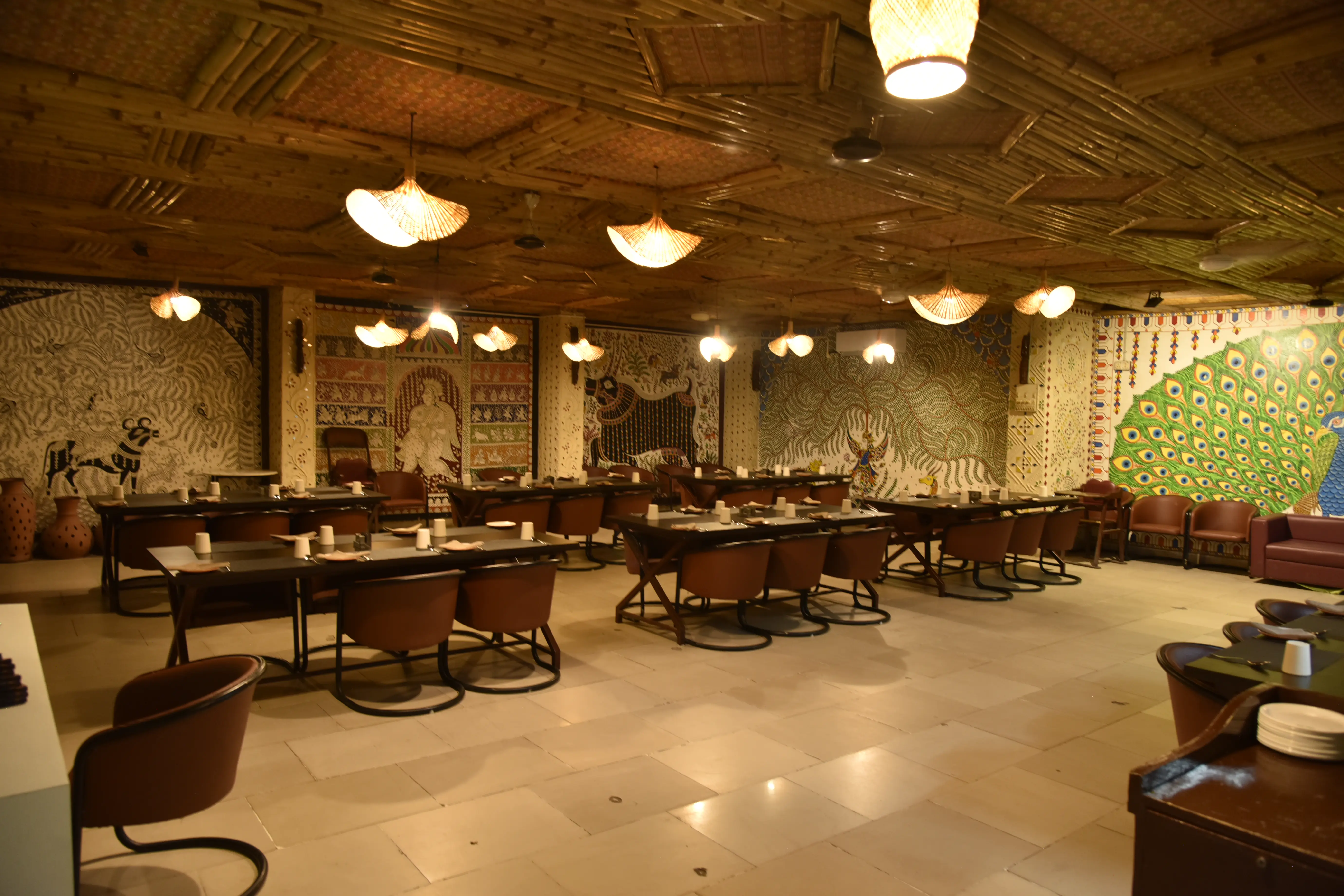 Table setup at Kasumbo Wellness Restaurant